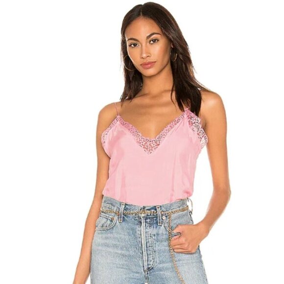 NWT One Teaspoon Delirious Cami with lace trim in Pink size XL - Picture 1 of 6